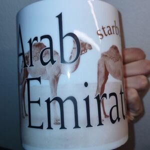 Large Starbucks UAE Camel Mug - White and Brown